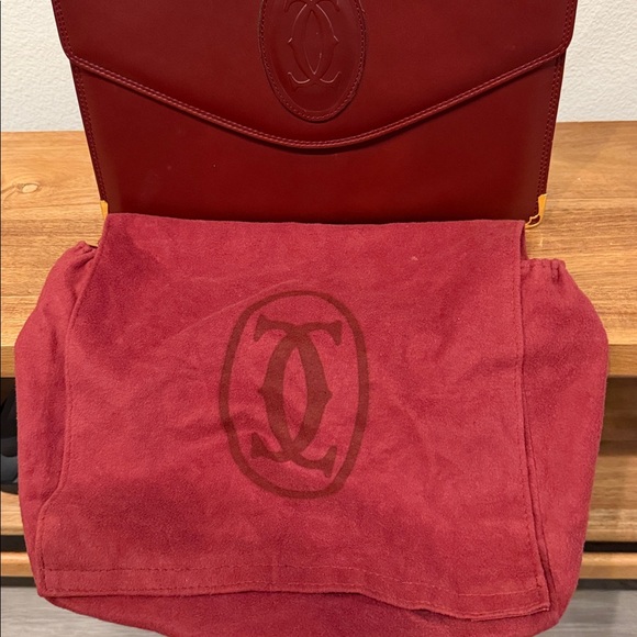 Cartier Must de Cartier Bordeaux Leather Clutch — Great Condition - Picture 4 of 9